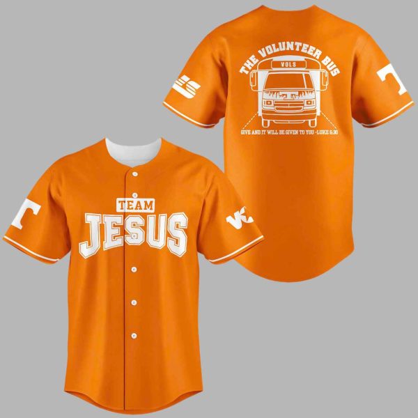 Tennessee Football Team Jesus Baseball Jersey 2