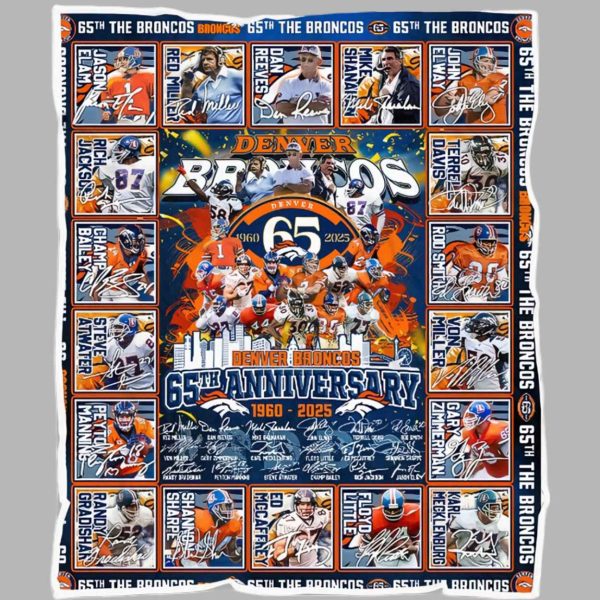 The Broncos 65th Anniversary 1960 2025 Blanket 2