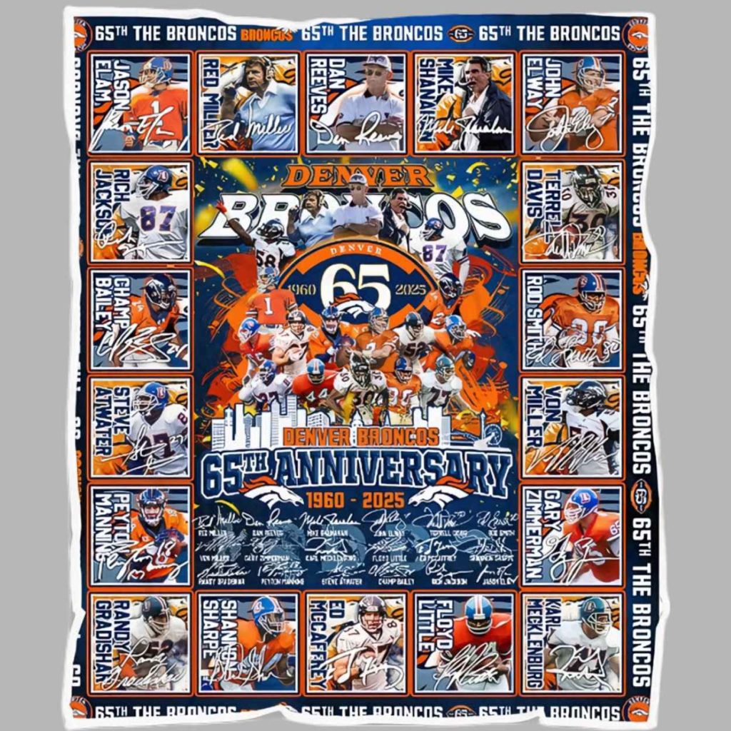 The Broncos 65th Anniversary 1960 2025 Blanket 3