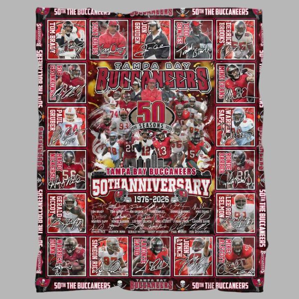 The Buccaneers 50th Anniversary 1976 2026 Blanket 3
