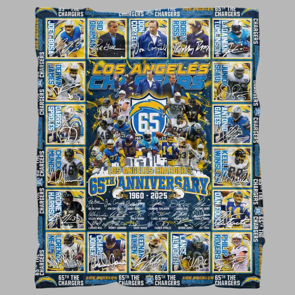 The Chargers 65th Anniversary 1960 2025 Blanket 3
