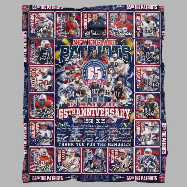 The Patriots 65th Anniversary 1960 2025 Blanket 3