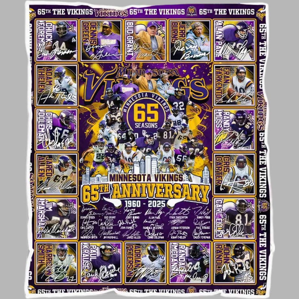 The Vikings 65th Anniversary 1960 2025 Blanket 3 The Vikings 65th Anniversary 1960 2025 Blanket 3