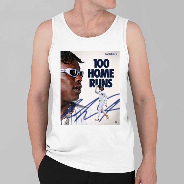 Yankees Jazz Chisholm Jr 100 Home Runs Shirt 4