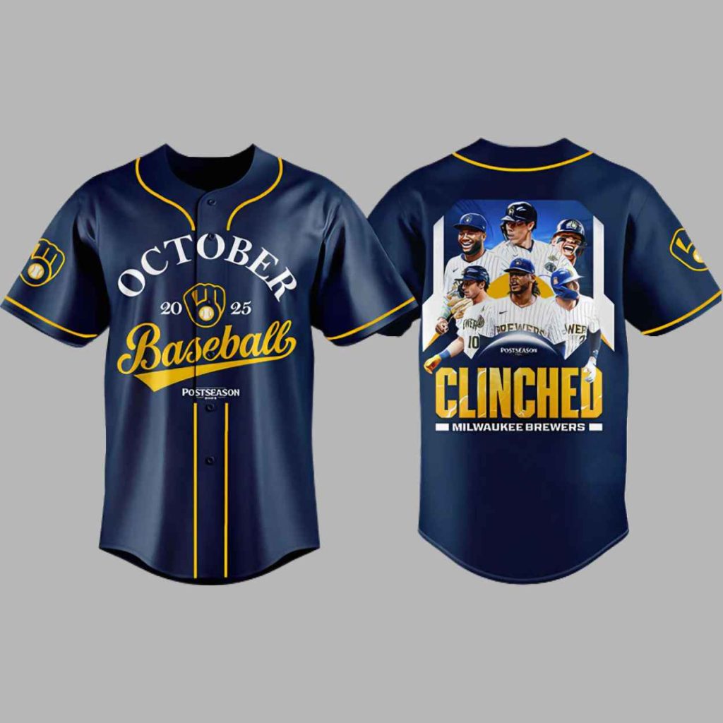 2025 Brewers Postseason Baseball Jersey 3 2025 Brewers Postseason Baseball Jersey 3