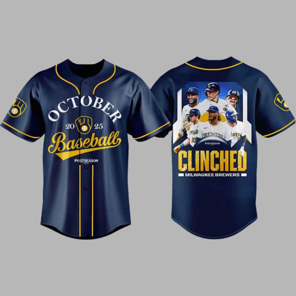 2025 Brewers Postseason Baseball Jersey 3