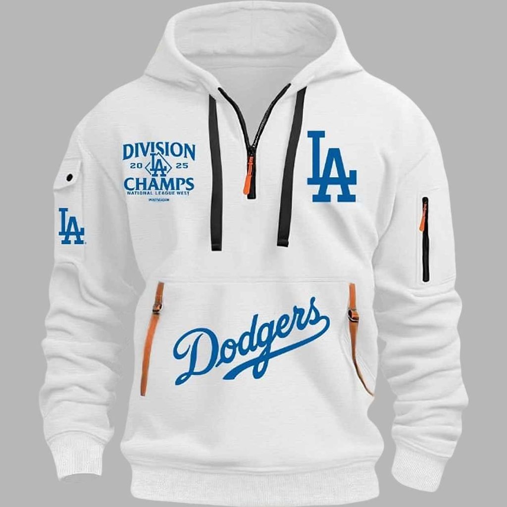 2025 Dodger Division Champs Quarter Zip Hoodie 3