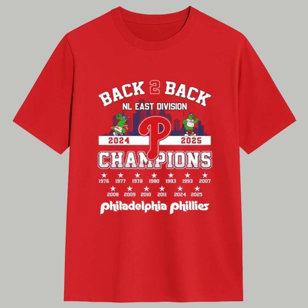 2025 Phillies B2B Division Champs Shirt 1