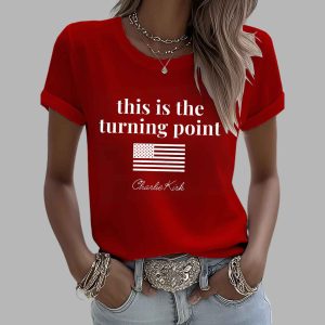 Womens Charlie Kirk This is the Turning Point Pride T Shirt 1