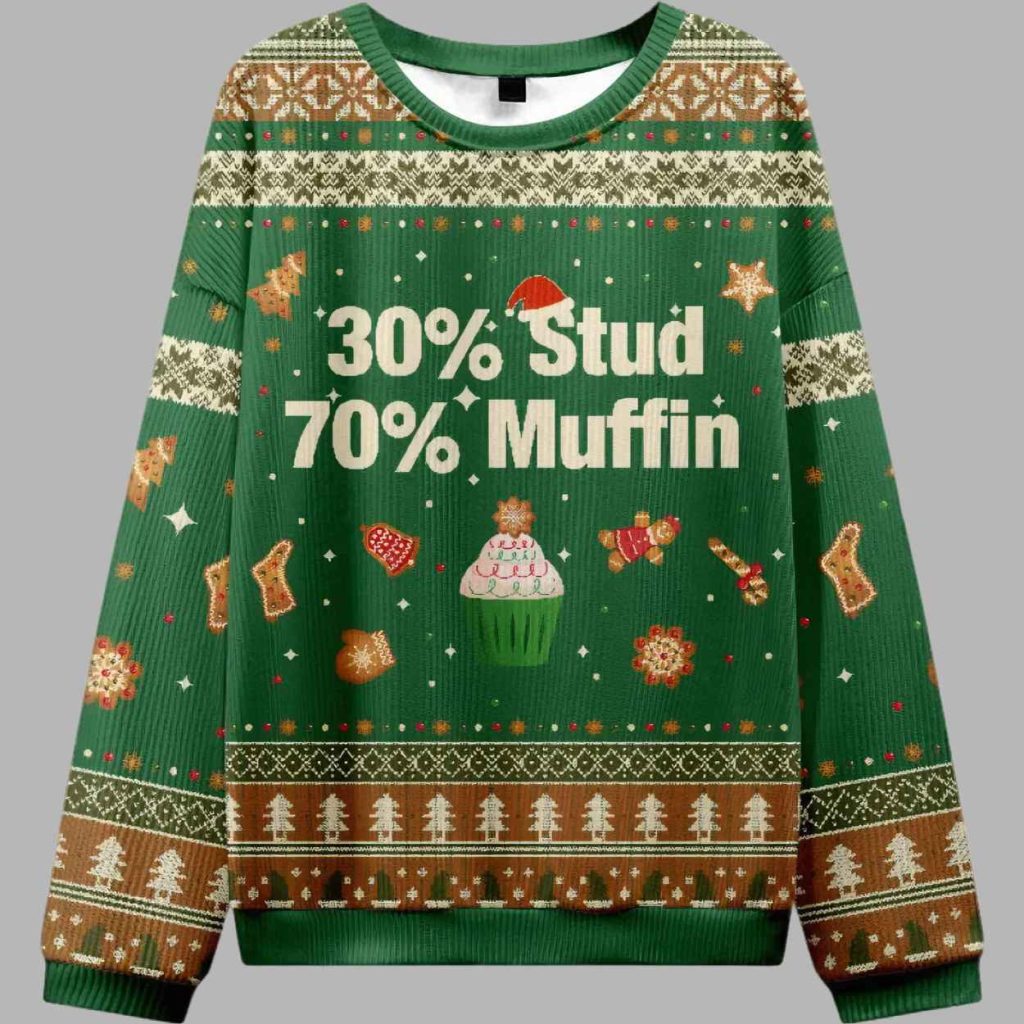 30 Stud 70 Muffin Ugly Christmas Sweater 3