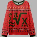 Beauty of Mathematics Red Ugly Christmas Sweater