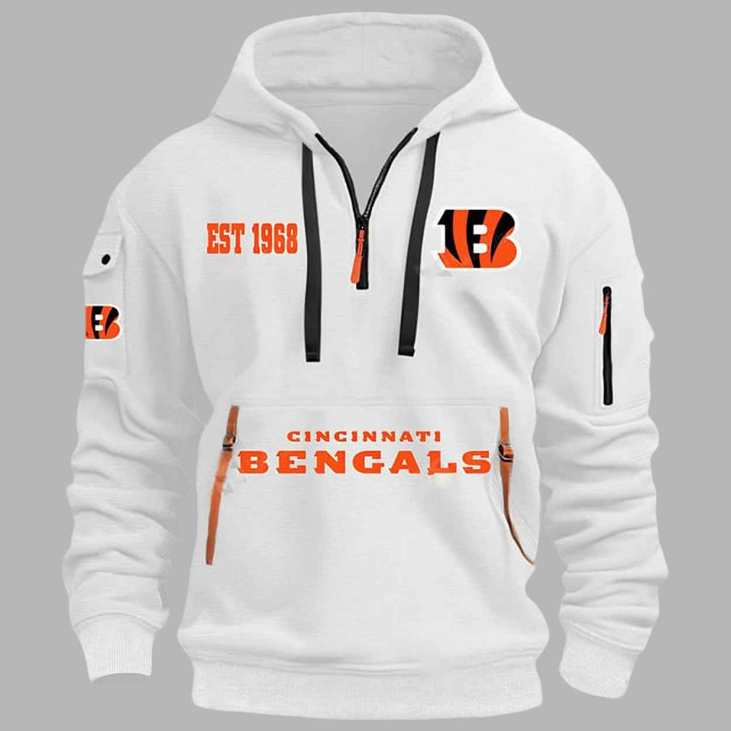 Bengals EST 1968 Quarter Zip Hoodie 3