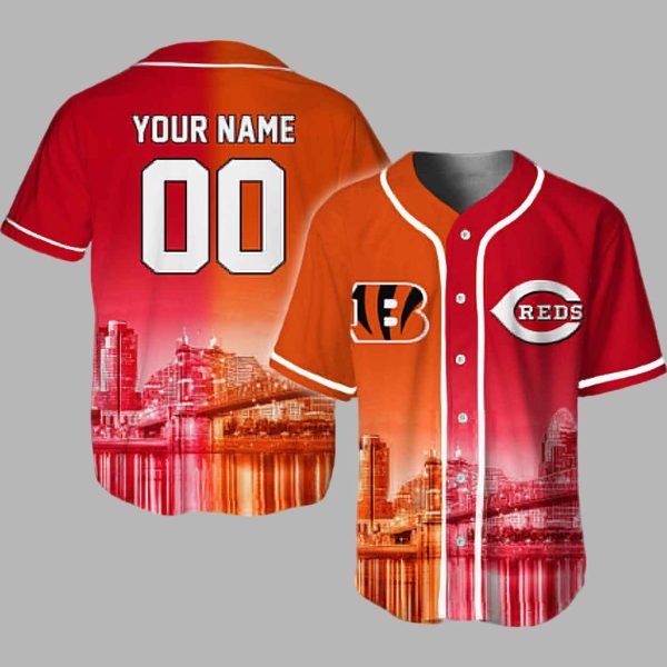 Bengals x Reds 3D Baseball Jersey 3