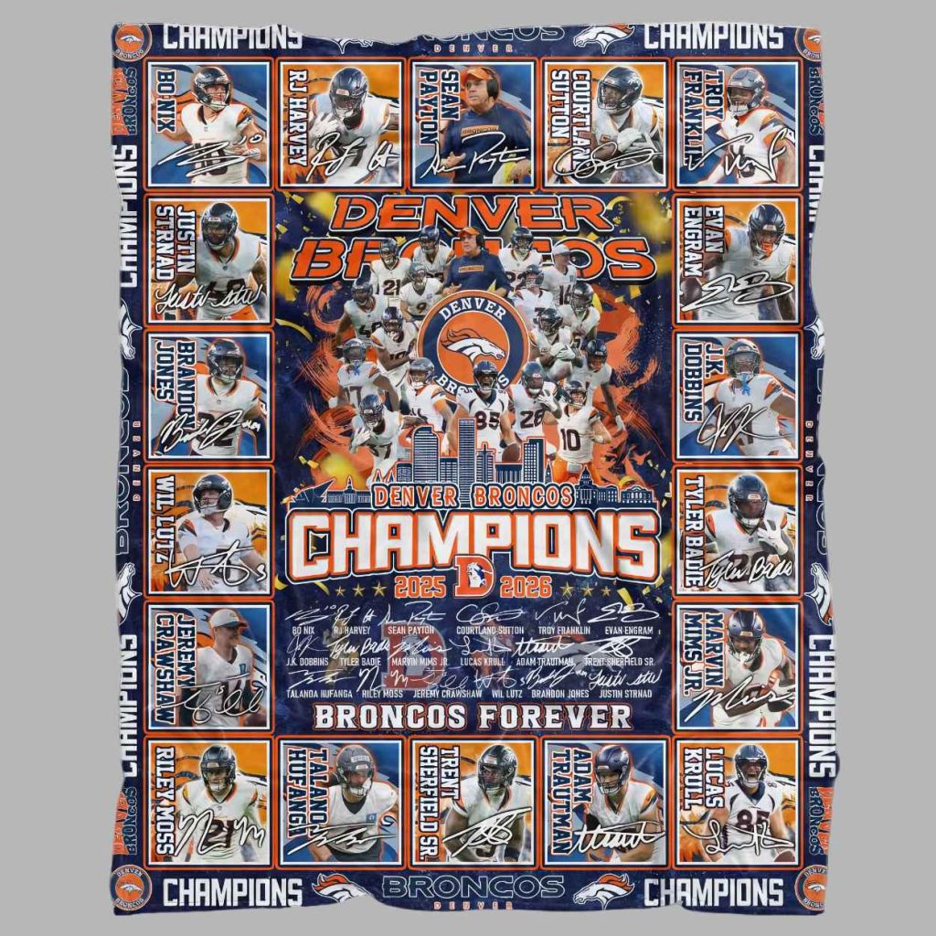 Broncos Forever Champions 2025 2026 Blanket 3 Broncos Forever Champions 2025 2026 Blanket 3