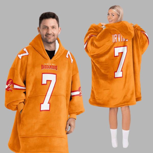 Buccaneers 7 Football 50th Season Blanket Hoodie 1