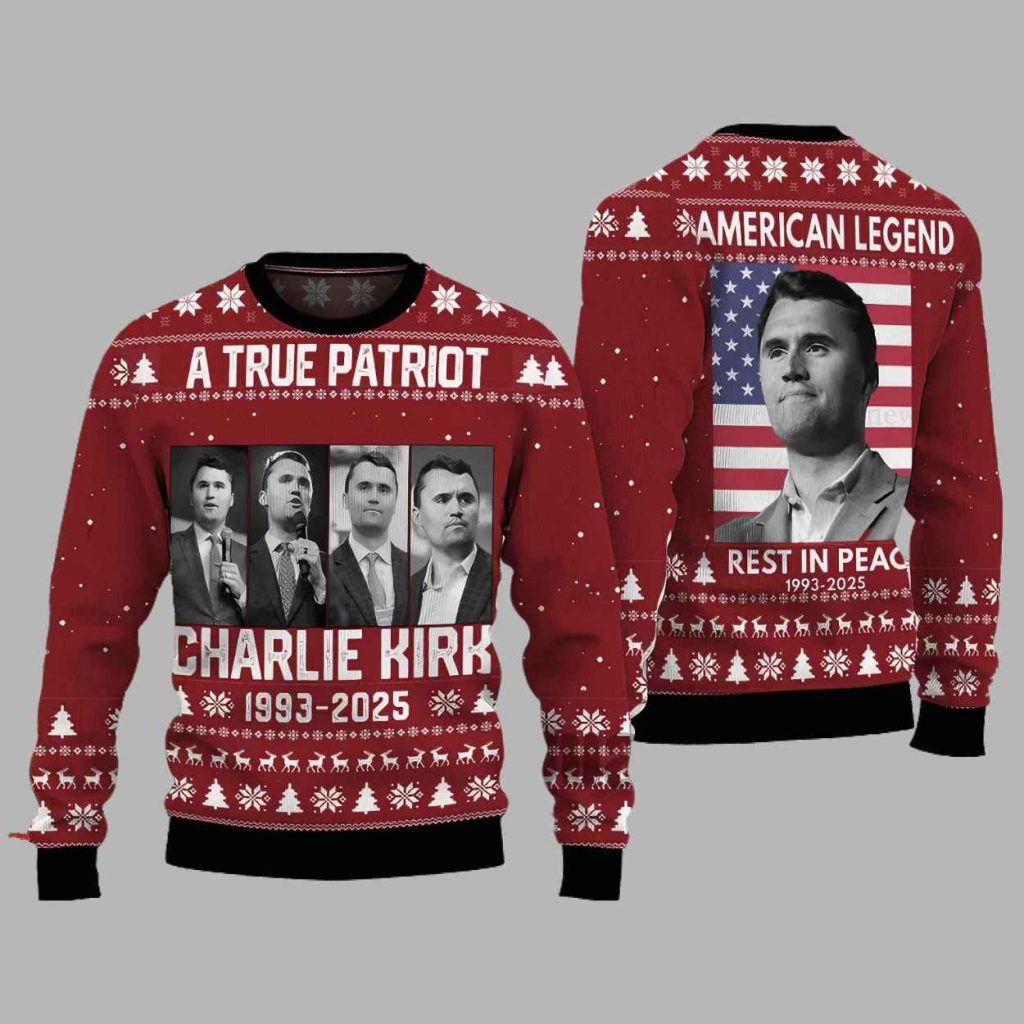 A True Patriot Charlie Kirk 1993 2025 Ugly Christmas Sweater 3 A True Patriot Charlie Kirk 1993 2025 Ugly Christmas Sweater 3