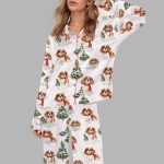 Cavalier King Charles Snow Silky Satin Pajama Set