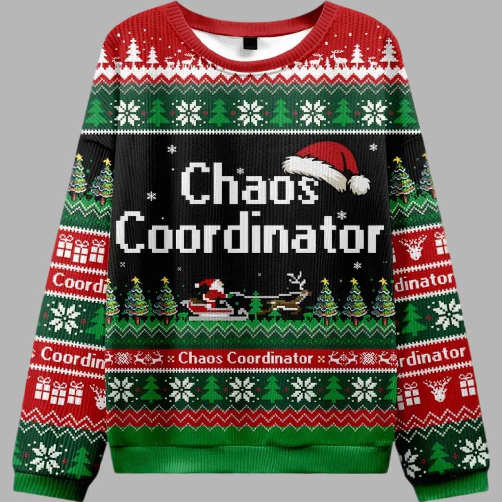Chaos Coordinator Ugly Christmas Sweater 3
