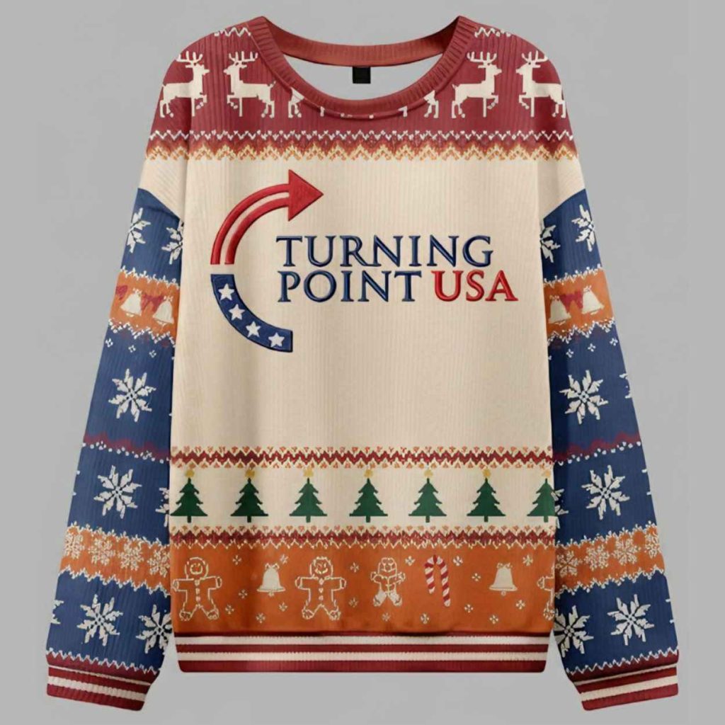 Charlie Kirk Turning Point USA Ugly Christmas Sweater 3