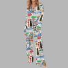 Christmas Holidays In Chicago Silky Satin Pajama Set 2