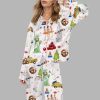 Christmas In NYC Silky Satin Pajama Set 1