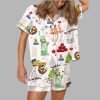 Christmas In NYC Silky Satin Pajama Set 5