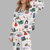 Christmas Love Actually Silky Satin Pajama Set 1