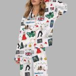 Christmas Love Actually Silky Satin Pajama Set