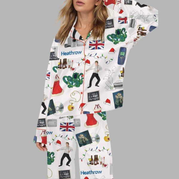 Christmas Love Actually Silky Satin Pajama Set 1
