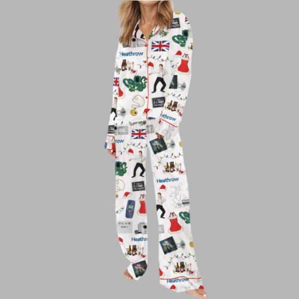Christmas Love Actually Silky Satin Pajama Set 3
