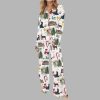 Christmas Miracle Street Silky Satin Pajama Set 3