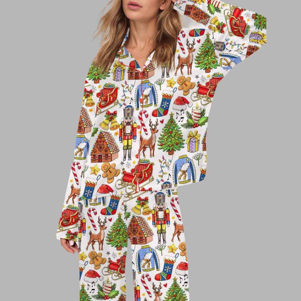 Christmas Vibes Silky Satin Pajama Set 2