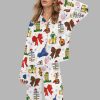Coquette Elf Christmas Silky Satin Pajama Set 1