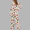 Coquette Pepper Drink Christmas Silky Satin Pajama Set 4