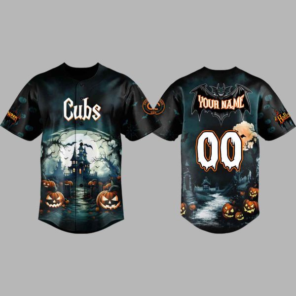 Cubs x Halloween 3D Baseball Jersey 1