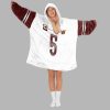 Daniels 5 Washington Football Unisex Blanket Hoodie 3