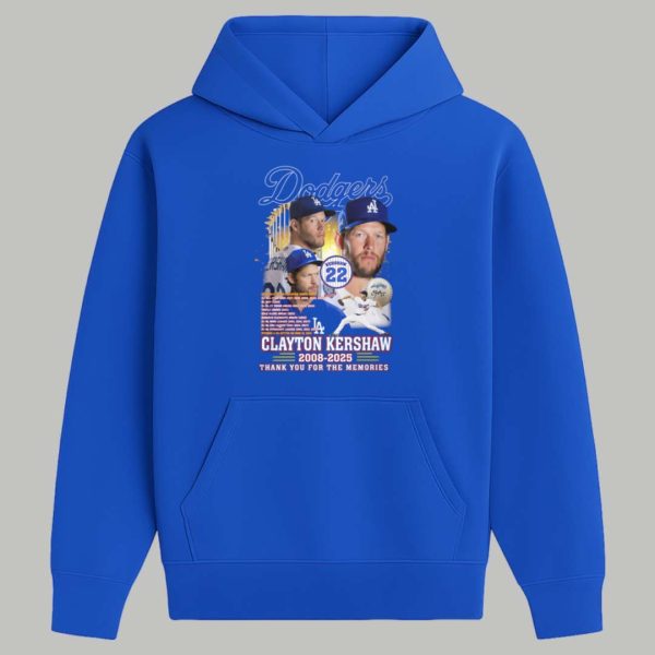 Dodgers Clayton Kershaw 2008 2025 Thank You For The Memories Shirt 2