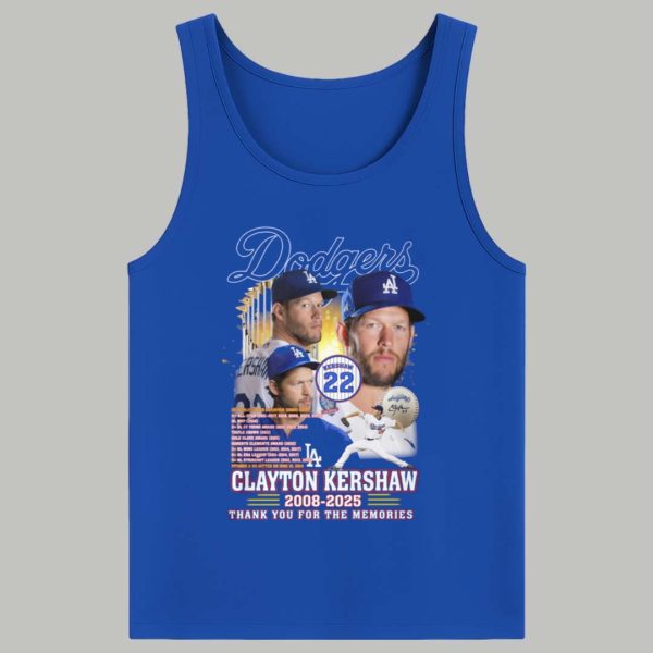 Dodgers Clayton Kershaw 2008 2025 Thank You For The Memories Shirt 4