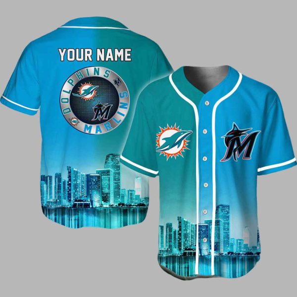 Dolphins x Marlins 3D Baseball Jersey 2