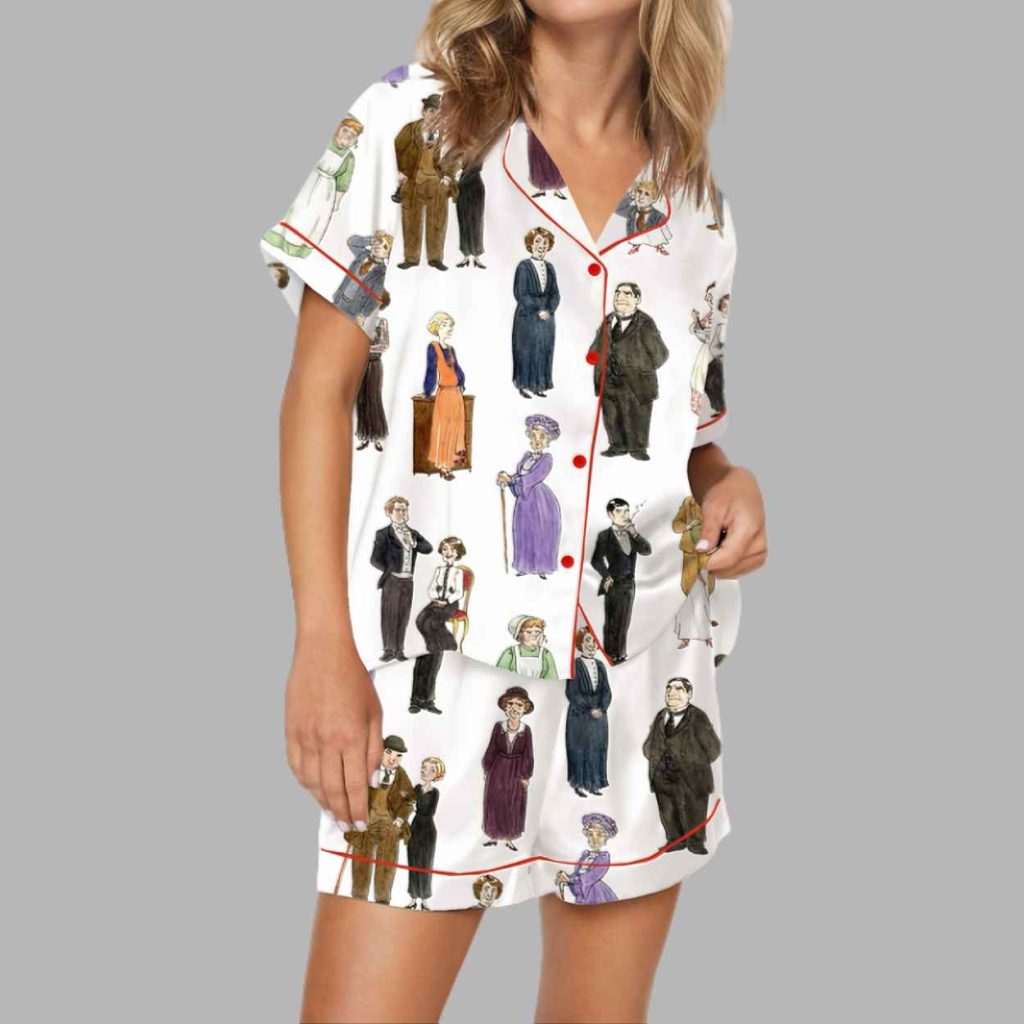 Downton Abbey Silky Satin Pajama Set 4