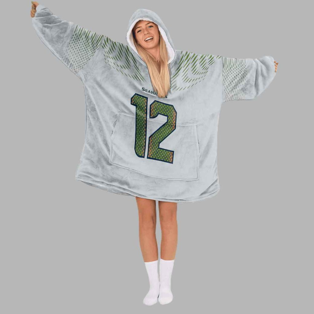 Fan 12 Seattle Football Unisex Blanket Hoodie 2