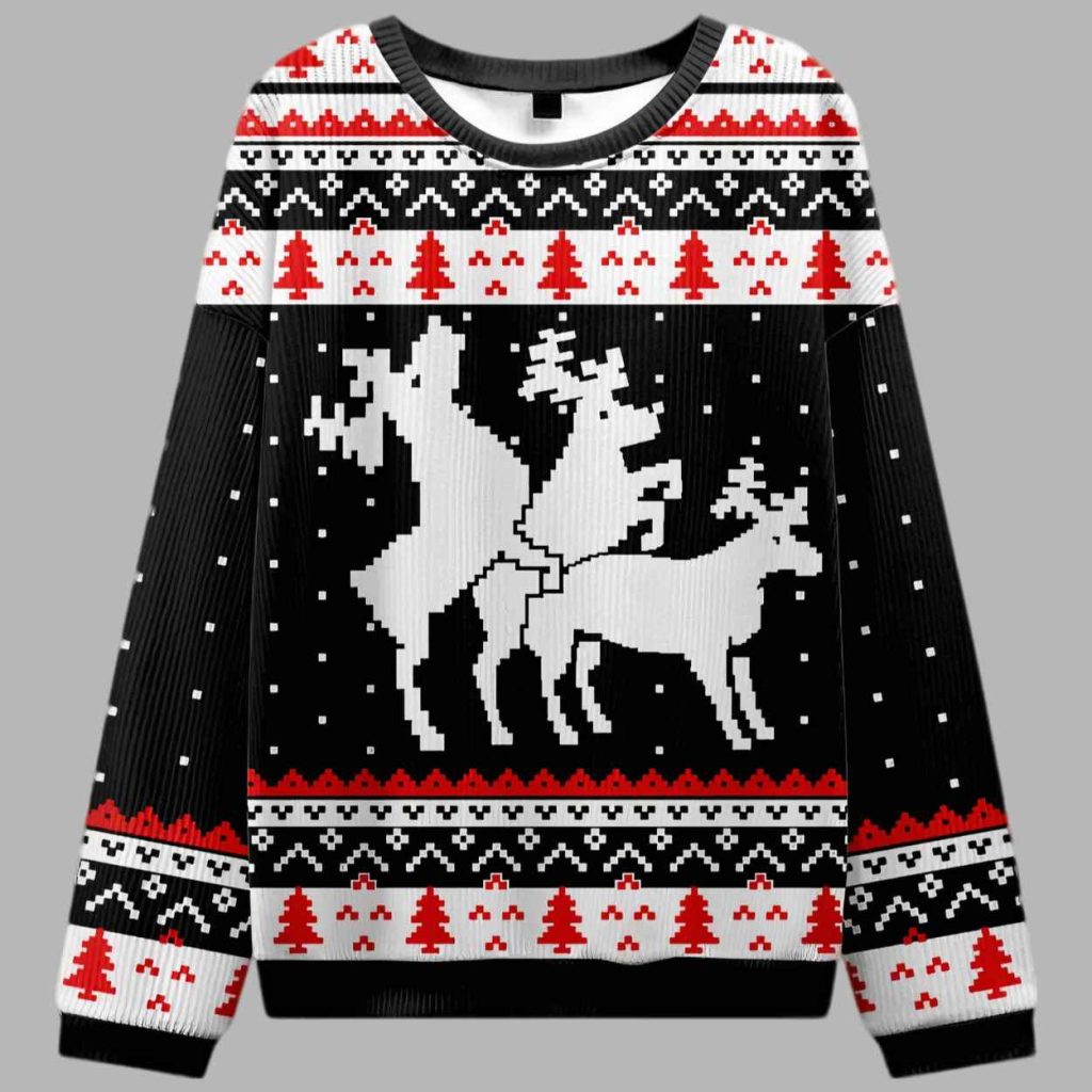 Fuck Elk Ugly Christmas Sweater 3