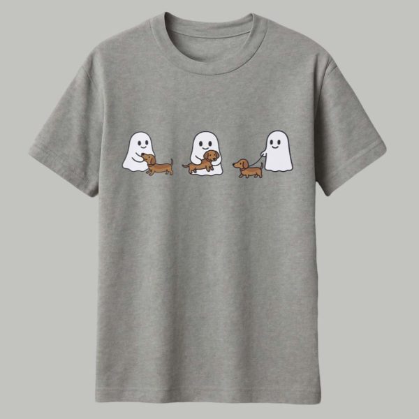 Ghost Trio Halloween Dachshund Shirt 1