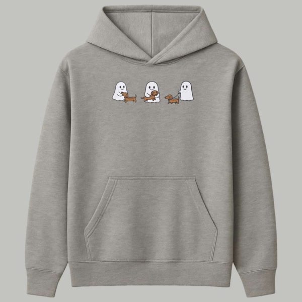 Ghost Trio Halloween Dachshund Shirt 2