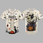 Giants Haunted Night Halloween Black Cat Pumpkin Jersey
