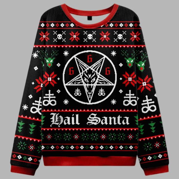 Hail Santa Ugly Sweater Christmas 2