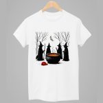 Halloween Witches Red Hat Cauldron Shirt
