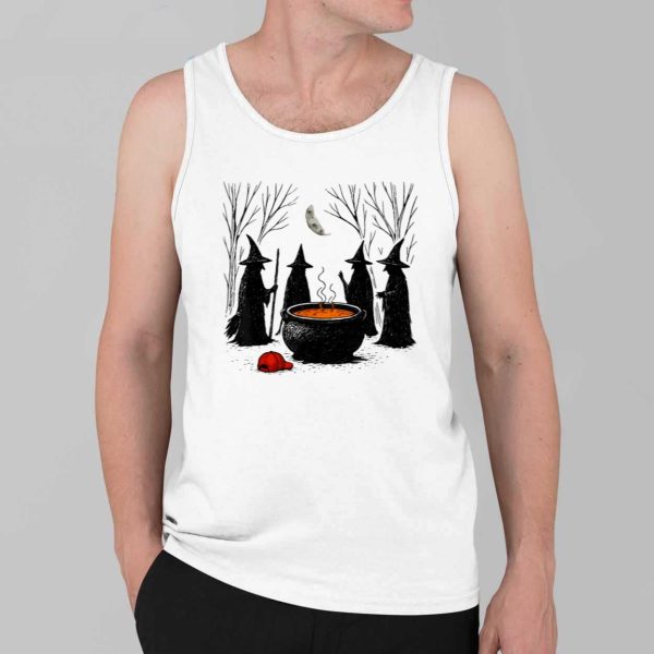 Halloween Witches Red Hat Cauldron Shirt 4