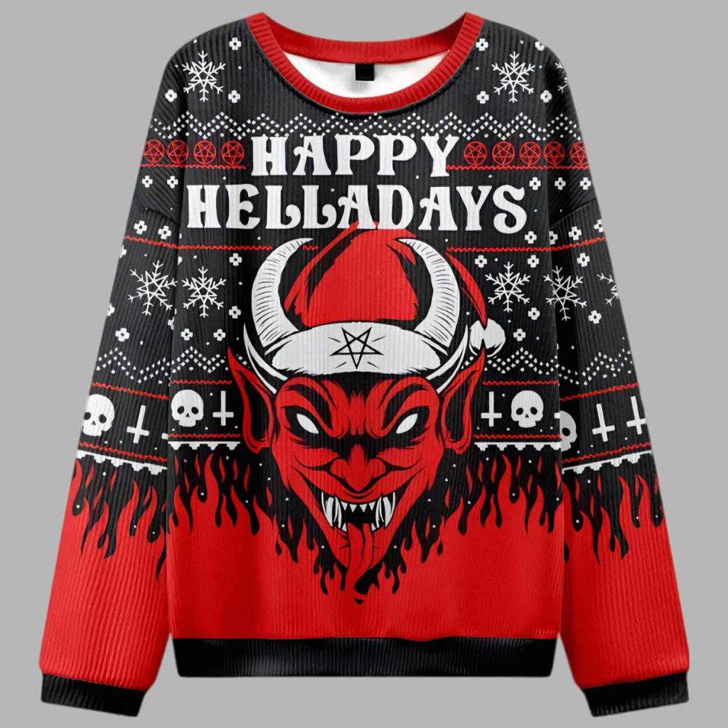 Happy Helladays Ugly Christmas Sweater 3 Happy Helladays Ugly Christmas Sweater 3