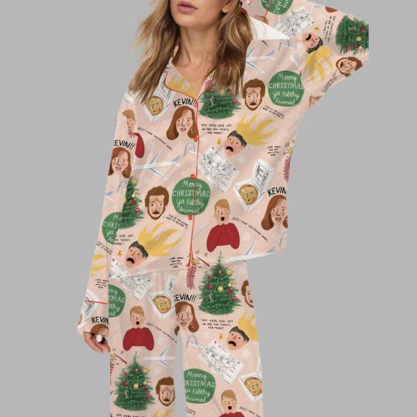 Home Alone Silky Satin Pajama Set 2